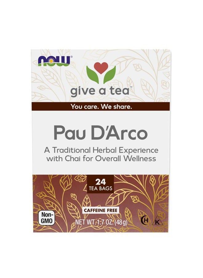 now Foods Tea Pau D'Arco, 24 Bags - Image 1