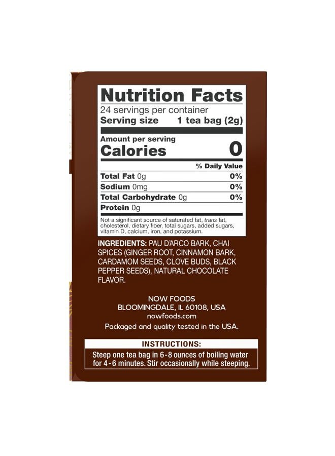 now Foods Tea Pau D'Arco, 24 Bags - Image 2