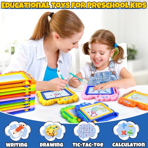 Hymaz 22 Pack Magnetic Drawing Board for Kids Colorful Doodle Drawing Board for Toddlers 13 Erasable Doodle Sketch Tablet Writing Pad for Boys Girls Classroom Rewards Party Favors Easter Gifts - Image 5