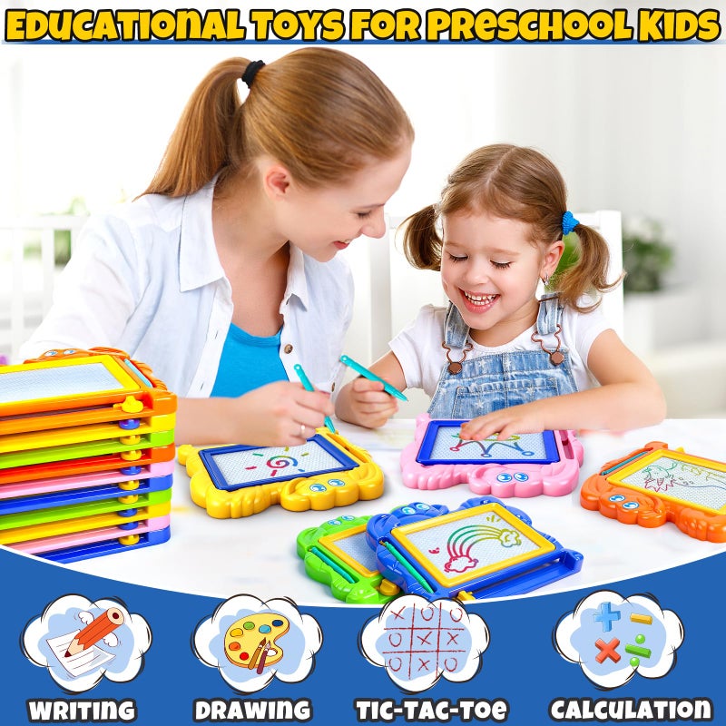 Hymaz 22 Pack Magnetic Drawing Board for Kids Colorful Doodle Drawing Board for Toddlers 13 Erasable Doodle Sketch Tablet Writing Pad for Boys Girls Classroom Rewards Party Favors Easter Gifts - Image 3