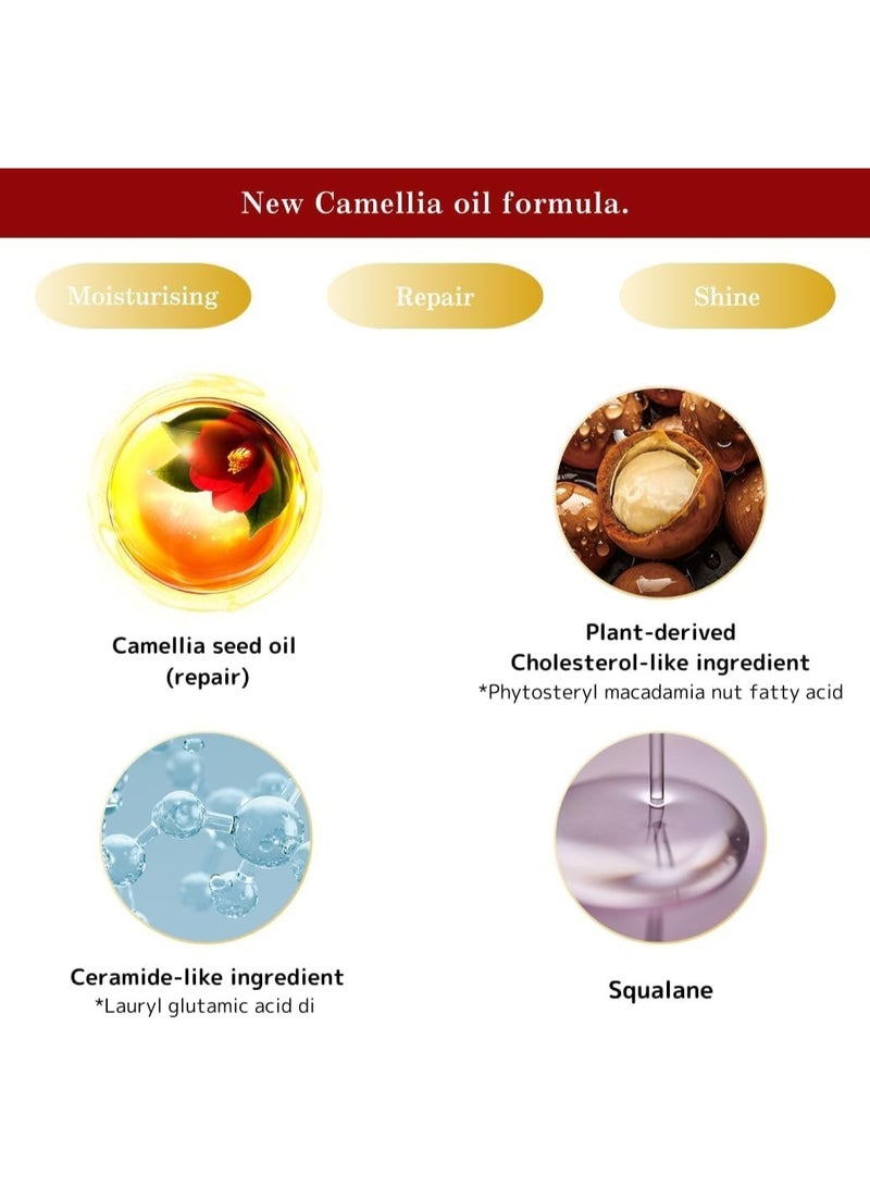 Tsubaki Premium Moist & Repair Shampoo & Conditioner Pump Pair Set - 450 ml + 450 ml (2024) - Moisturiser and Repair for Dry Hair - Image 4