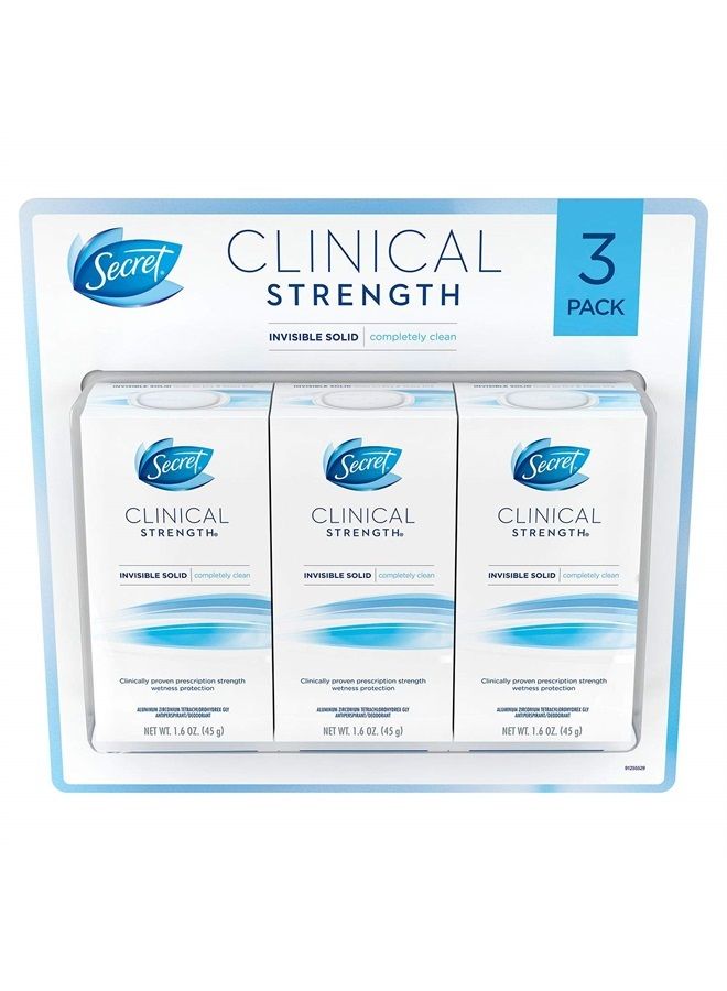 Secret Clinical Completely Clean deodorant,1.6oz 3pack