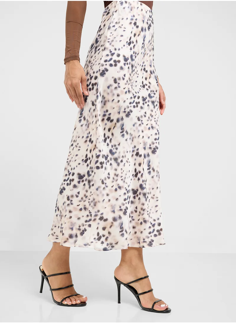 Ginger Animal Print Midi Skirt