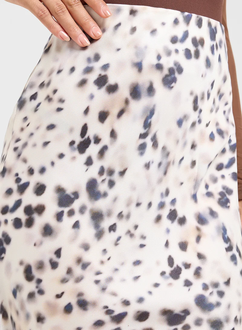Ginger Animal Print Midi Skirt