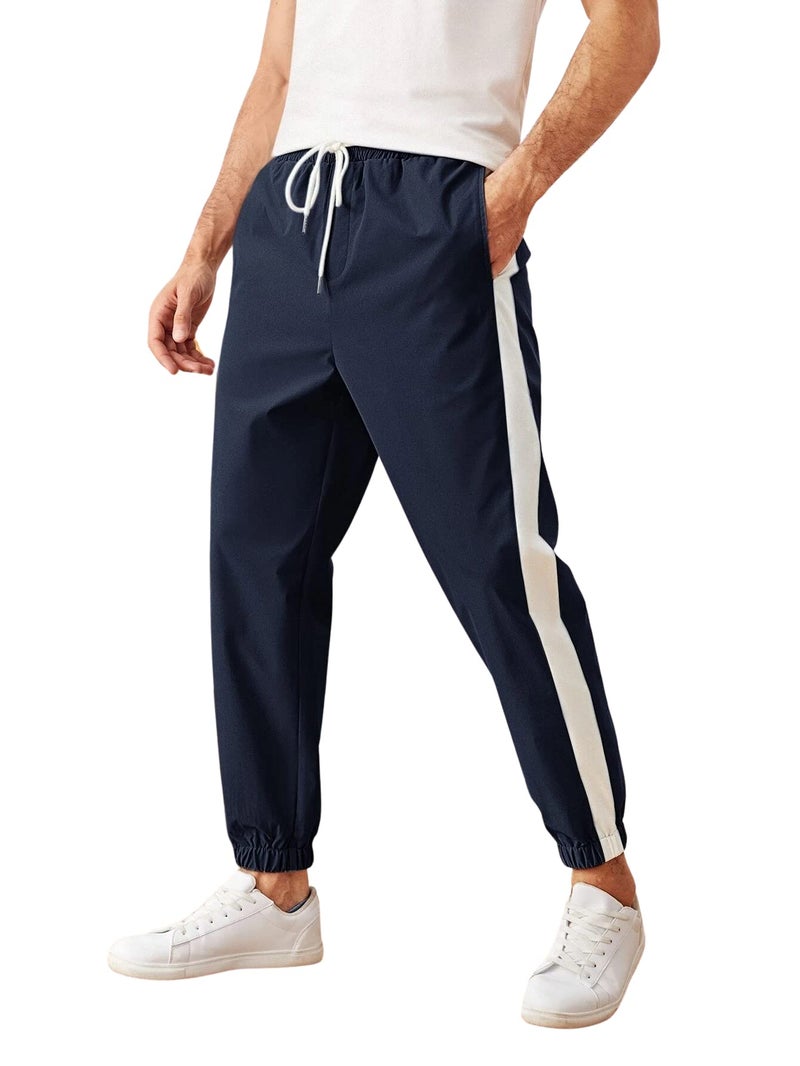 Lymio Track Pant for Men || Regular Fit || Track Pants || Full Elastic Jogger Track Pant (TP-01-Blue-S) - Image 1