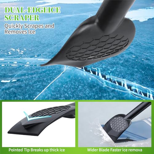 Nibule 25.8'' Larger Ice Scrapers for Car Windshield | Dang Near Indestructible Ice from Scrape Frost and Ice |3-in-1 Emergency Snow Shovel | Detachable Remover with Foam Grip for Small Cars, Trucks, SUVs - Image 5