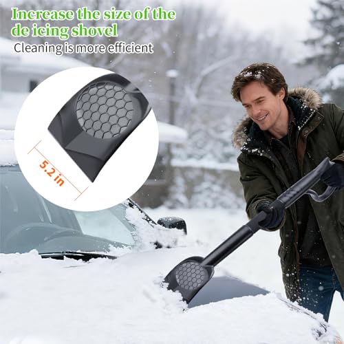 Nibule 25.8'' Larger Ice Scrapers for Car Windshield | Dang Near Indestructible Ice from Scrape Frost and Ice |3-in-1 Emergency Snow Shovel | Detachable Remover with Foam Grip for Small Cars, Trucks, SUVs - Image 2