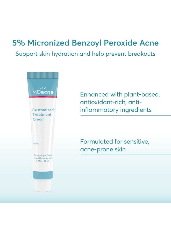 MDacne Acne Treatment Cream With 5% Benzoyl Peroxide Unclog Pores Reduces Blemishes & Enhanced With Plantbased Ingredients For Sensitive Skin - Image 3