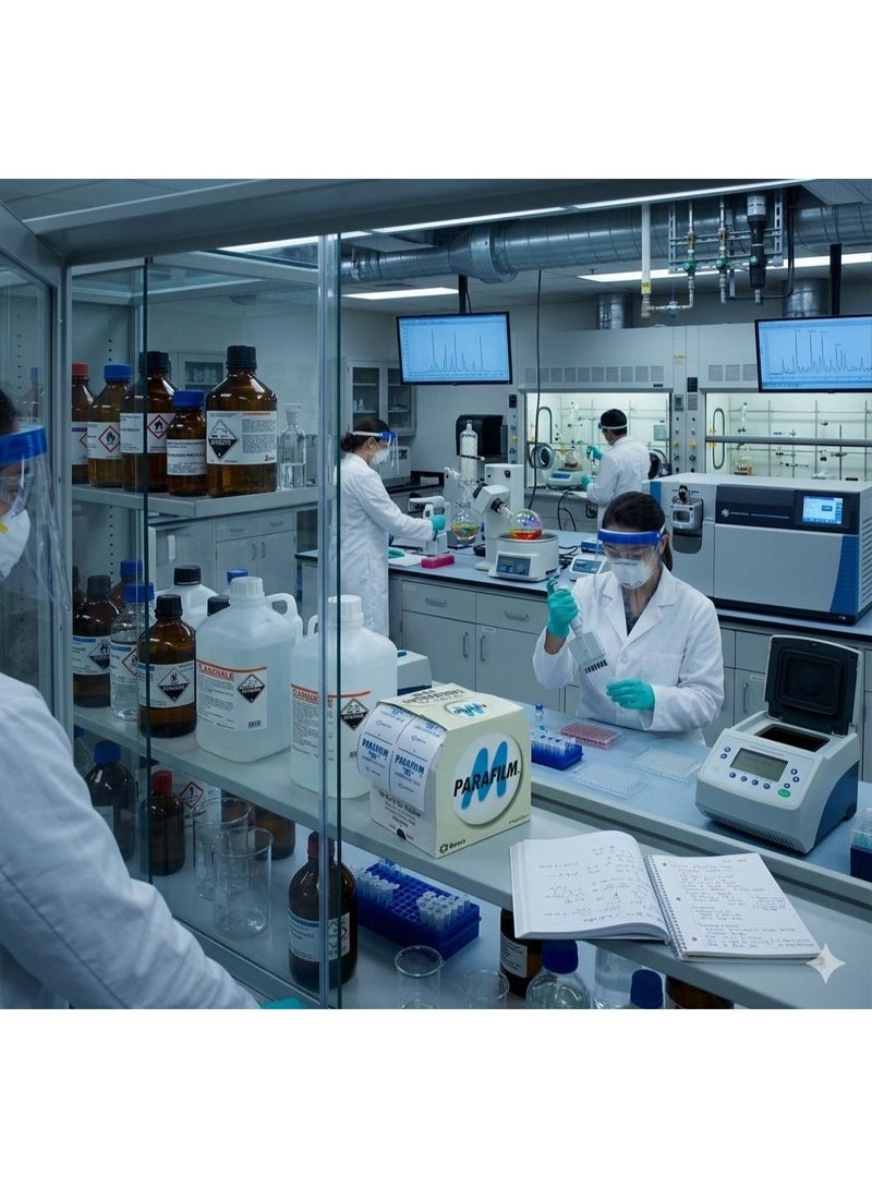 Heathrow Scienitific Parafilm Roll I M Laboratory Film 4 Inch x 125 ft Roll | Stretchable Sealing Film 200% Elastic | Semi-Transparent Moisture Proof Non-Toxic Lab Wrap for Research & Storage - Image 5