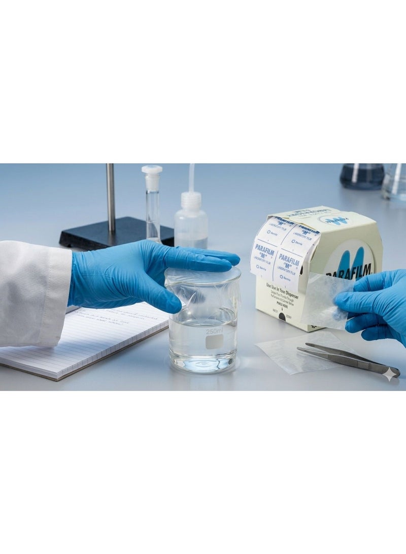 Heathrow Scienitific Parafilm Roll I M Laboratory Film 4 Inch x 125 ft Roll | Stretchable Sealing Film 200% Elastic | Semi-Transparent Moisture Proof Non-Toxic Lab Wrap for Research & Storage - Image 3