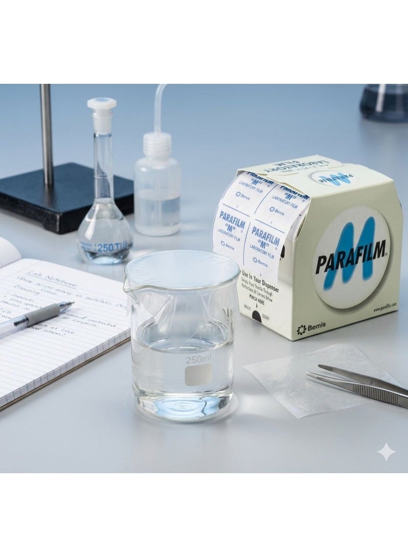 Heathrow Scienitific Parafilm Roll I M Laboratory Film 4 Inch x 125 ft Roll | Stretchable Sealing Film 200% Elastic | Semi-Transparent Moisture Proof Non-Toxic Lab Wrap for Research & Storage - Image 4