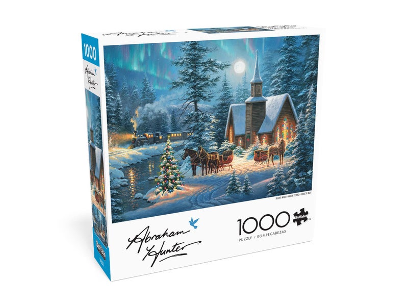 Buffalo Games Abraham Hunter Silent Night 1000 Piece Christmas Jigsaw Puzzle Festive Holiday Puzzle for Adults PrecisionCut Pieces Winter Artwork Hours of Relaxing Fun - Image 3