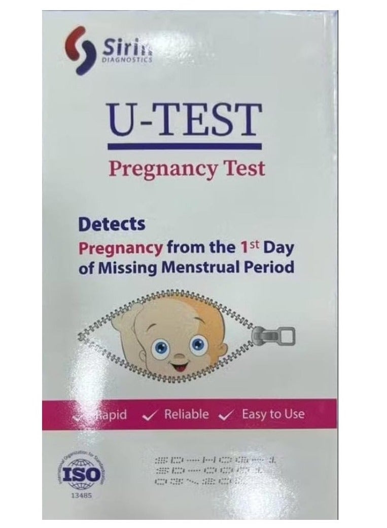 The Utest pregnancy test is a simple, fast, and reliable one-step process. - Image 1