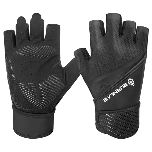 BURNLAB Flex Wirst Support Gym Gloves for Men and Women - Ideal for Weightlifting, Cycling, Crossfit, Offers Good Grip and Soft Padding (Black, XL) - Image 1