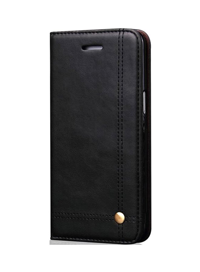 Loquat Leather Flip Cover With Wallet For Samsung Galaxy S8 Black - Image 1