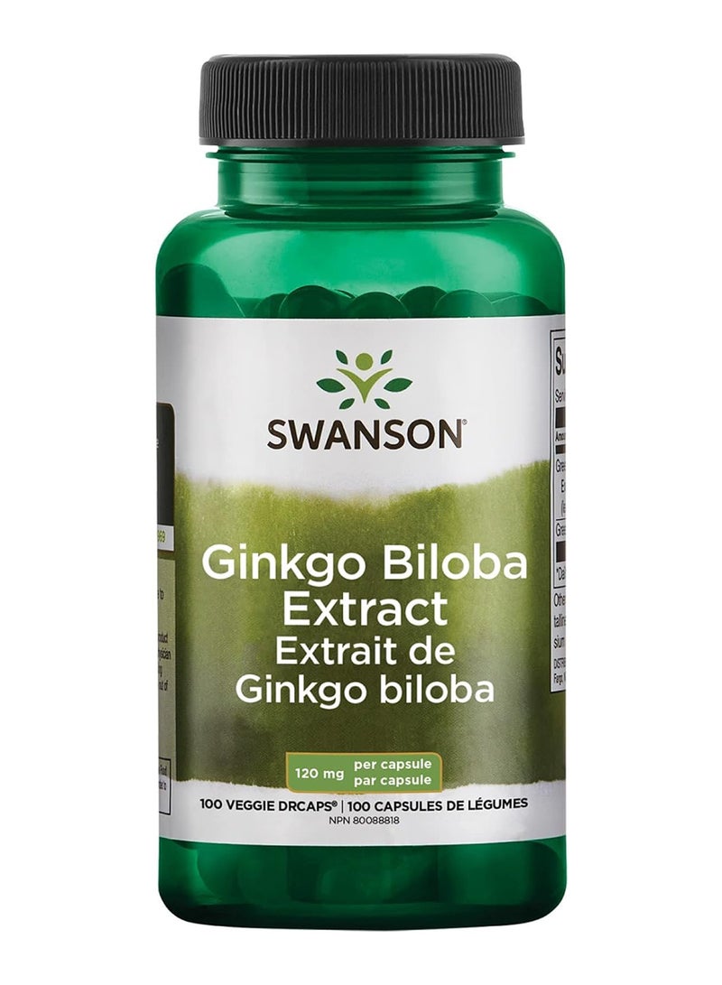 سوانسون‏, مستخلص الجنكة ، 120 ملجم ، 100 كبسولة نباتية - Image 1