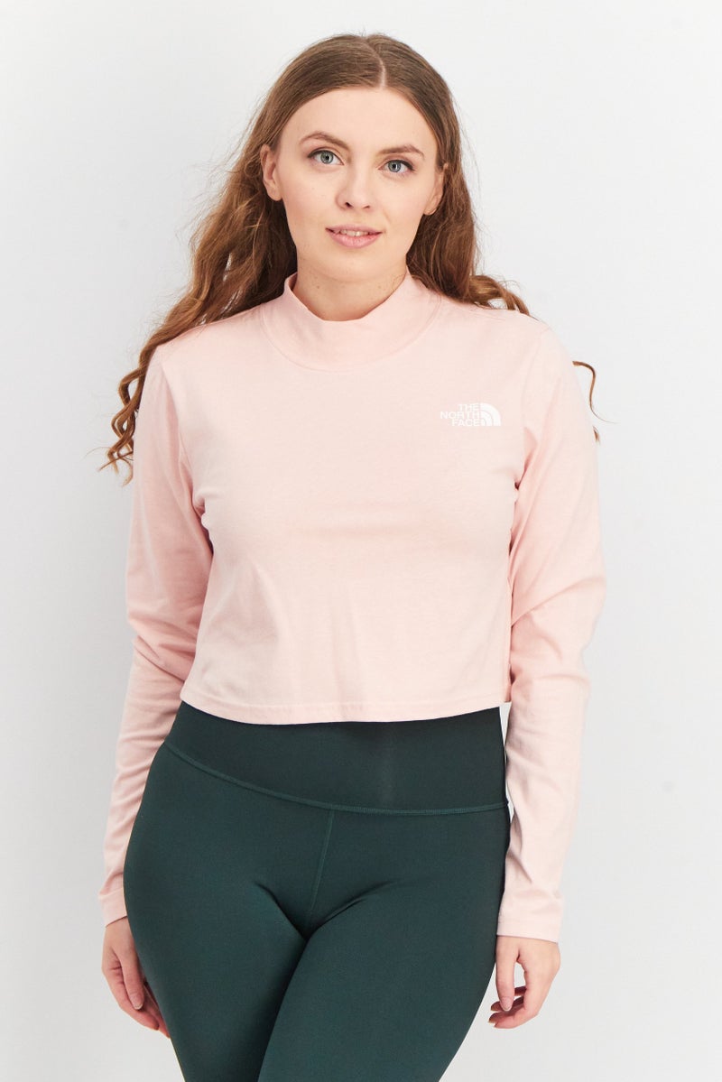 THE NORTH FACE Women Sportswear Fit Brand Logo Training Top, Pink  - Image 1
