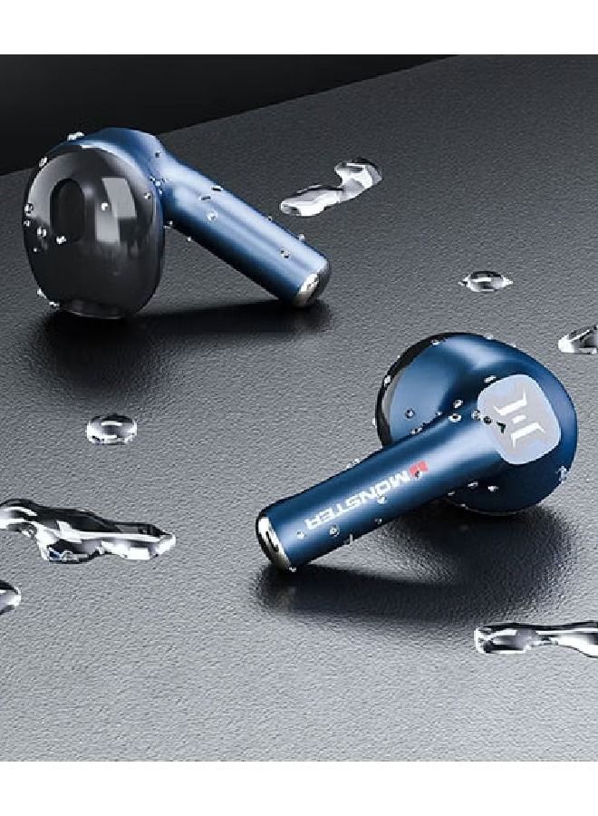 Monster Bluetooth Earphones XKT10 Navy Blue - Image 2