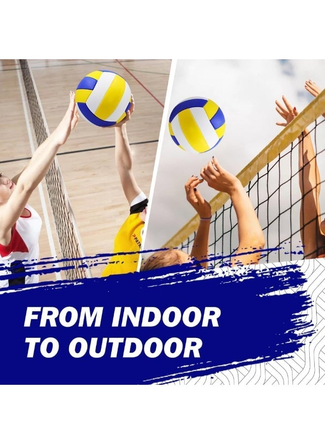 هومستر الكرة الطائرة الرسمية الحجم 5 ، PU ناعمة داخلية في الهواء الطلق الكرة الطائرة للعب على الشاطئ ، لعبة ، صالة رياضية ، أزرق وأصفر - Image 5