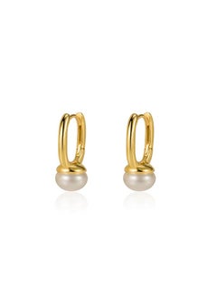 18K Gold Pearl Earrings for Women