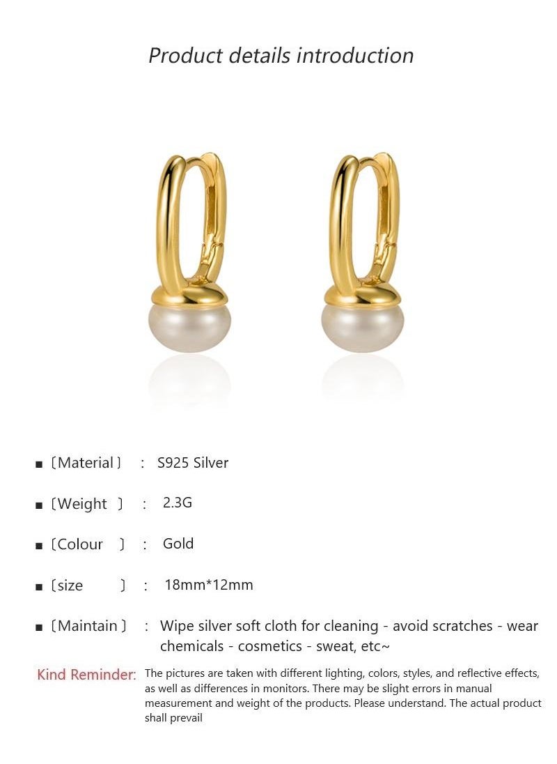 Y&D - 18K Gold Pearl Earrings for Women - Image 1