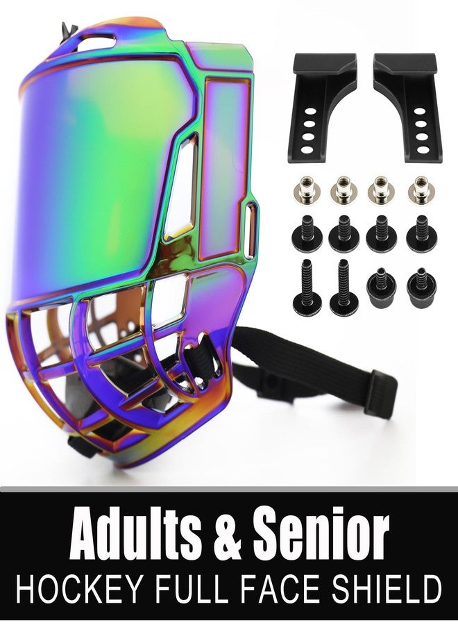 Gy Hockey Full Face Shield Visor Senior Hockey Face Shield Ice Hockey Helmet Visor Adult & Youth, Anti-Scratch/Anti-Fog/Ce Certified (Revo Green) - Image 4