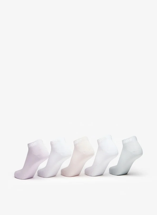 Kappa Pink Solid Ankle Length Sports Socks - Set of 5 for Women | Best Price UAE