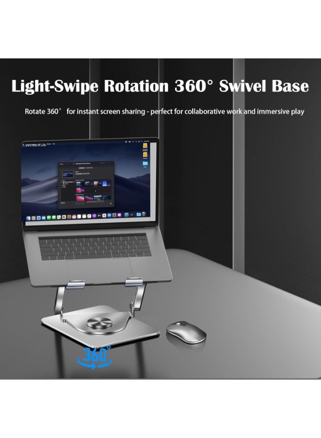 360° Rotatable Laptop Cooling Stand with 12-inch Turbo Fan, Adjustable Height for 10-17.3 inch Laptops - Image 3