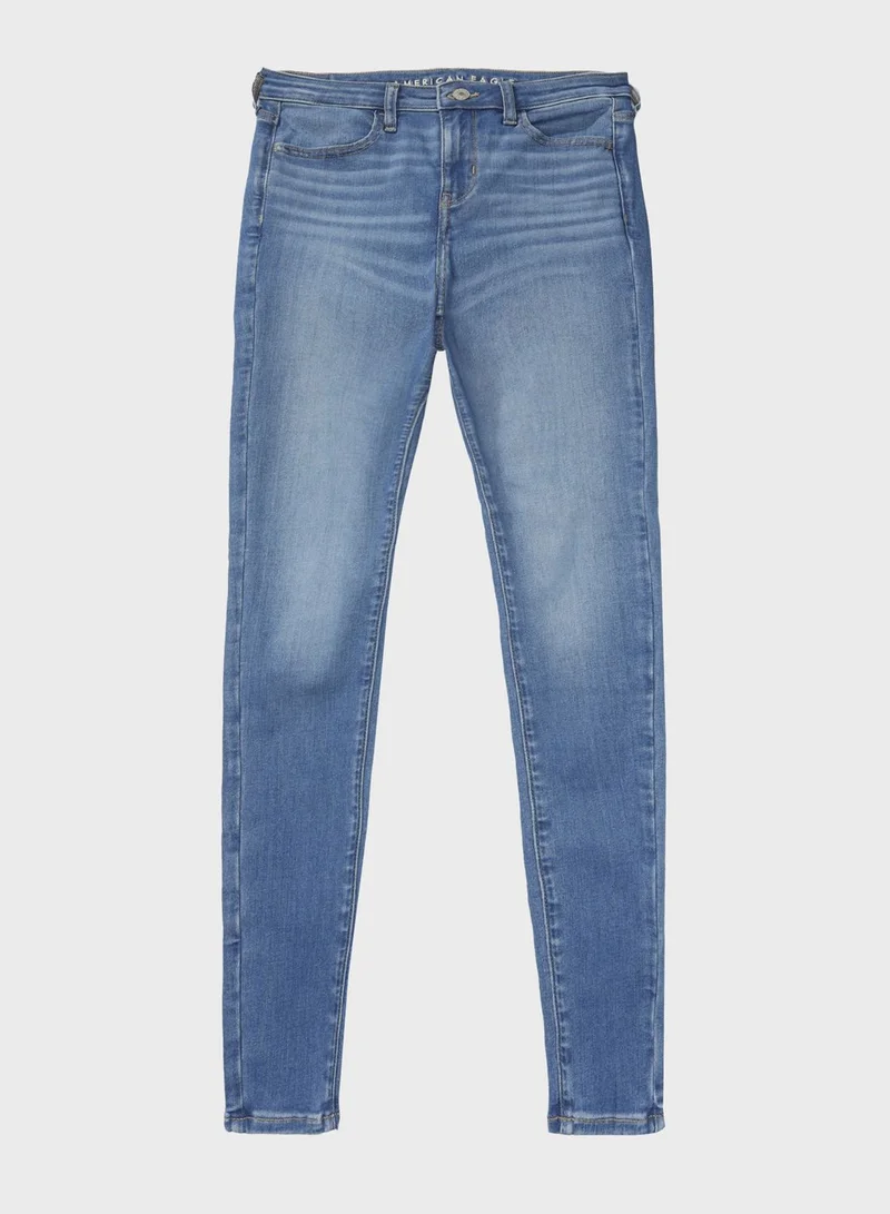 امريكان ايجل High Waist Distressed Jeggings