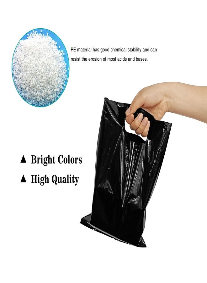 TOSPARTY 40PCS Black Plastic Gift Bags Candy Bag Die Cut Bags are Sturdy Party Assorted Plastic Gift Bag - Image 3