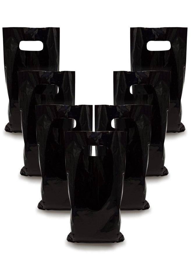 TOSPARTY 40PCS Black Plastic Gift Bags Candy Bag Die Cut Bags are Sturdy Party Assorted Plastic Gift Bag - Image 1