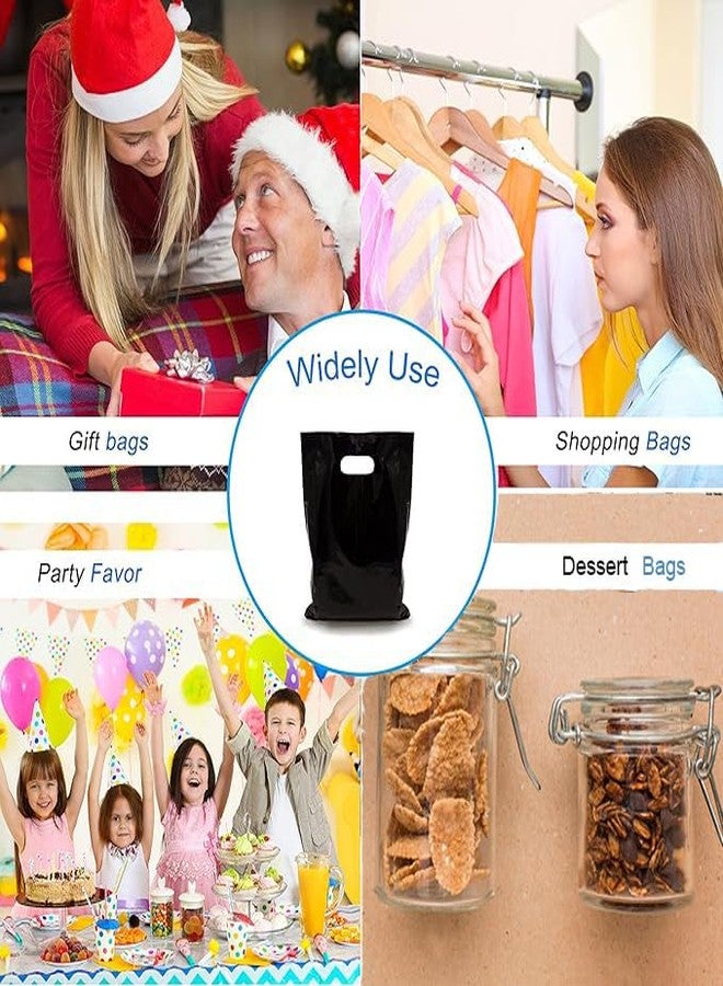 TOSPARTY 40PCS Black Plastic Gift Bags Candy Bag Die Cut Bags are Sturdy Party Assorted Plastic Gift Bag - Image 4