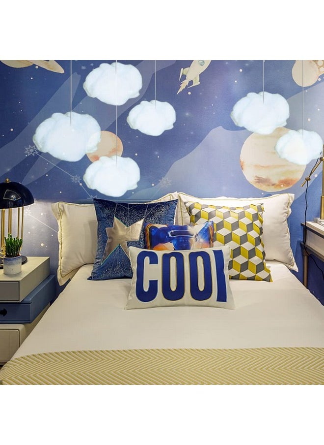 tchrules Cotton Simulation Cloud Decorations 3D Artificial Fake Clouds Props Clouds For Ceiling Room Diy Cloud Decor Art Stage Wedding Party For Stage Show Party Decor (9 Pieces Small And Medium Size)  - Image 5