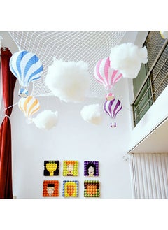 tchrules Cotton Simulation Cloud Decorations 3D Artificial Fake Clouds Props Clouds For Ceiling Room Diy Cloud Decor Art Stage Wedding Party For Stage Show Party Decor (9 Pieces Small And Medium Size)  - Image 3