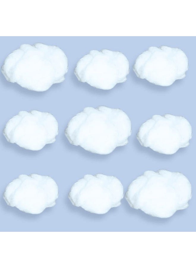 tchrules Cotton Simulation Cloud Decorations 3D Artificial Fake Clouds Props Clouds For Ceiling Room Diy Cloud Decor Art Stage Wedding Party For Stage Show Party Decor (9 Pieces Small And Medium Size)  - Image 1
