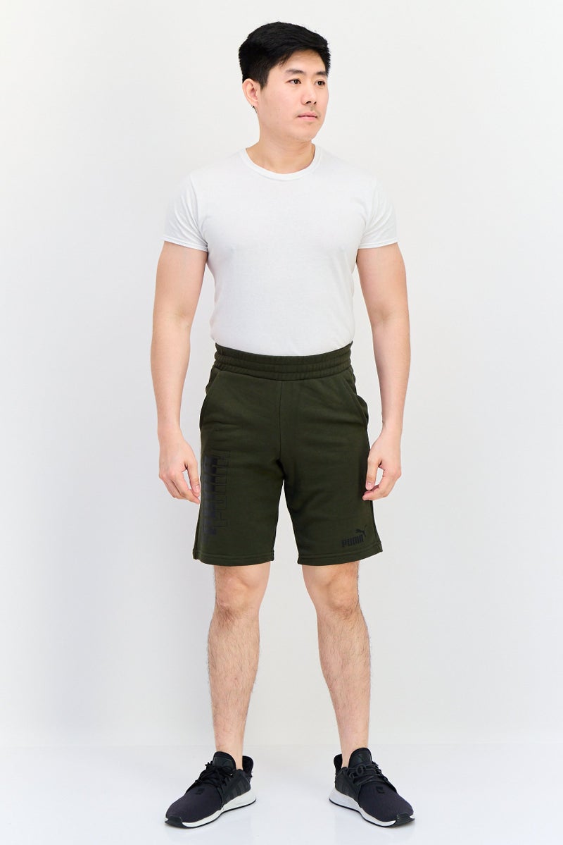 PUMA Men Regular Fit Brand Logo Outdoor Shorts, Army Green - Image 2