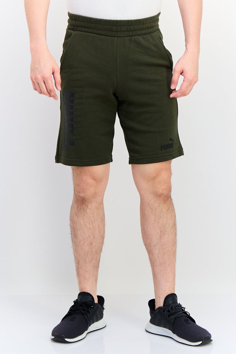 PUMA Men Regular Fit Brand Logo Outdoor Shorts, Army Green - Image 1