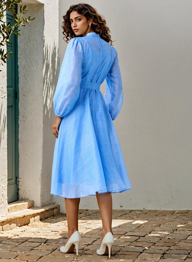 2Xtremz Embellished Shirt Dress with Front Tie-Up - Image 3