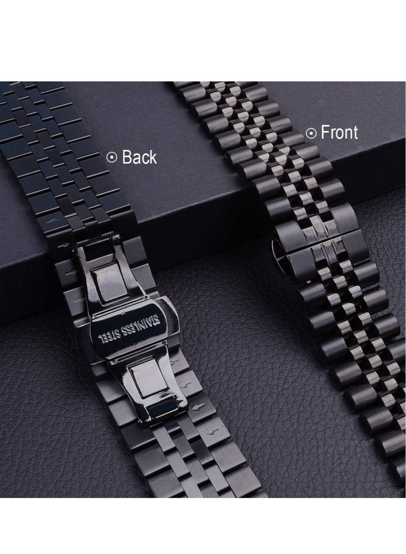 Gravity Compatible with Apple Watch Band 41mm 40mm 38mm, Stainless Steel Heavy Band with Butterfly Folding Clasp Link Bracelet for iWatch Series8/7/6/ SE Series 5/4/3/Men Women, - Image 4
