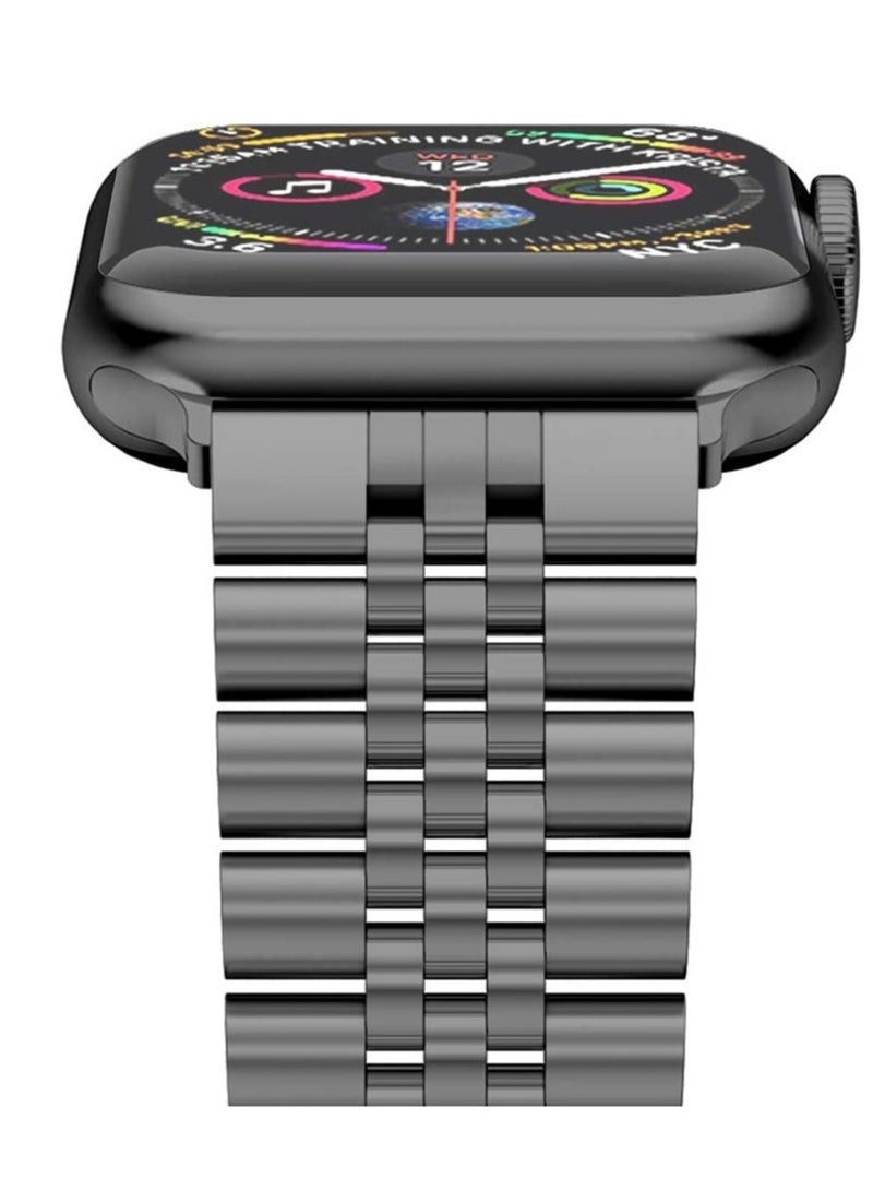 Gravity Compatible with Apple Watch Band 41mm 40mm 38mm, Stainless Steel Heavy Band with Butterfly Folding Clasp Link Bracelet for iWatch Series8/7/6/ SE Series 5/4/3/Men Women, - Image 3