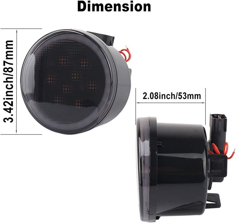 MOVOTOR JK Turn Signal Lights with White Halo and Amber LED - Image 4