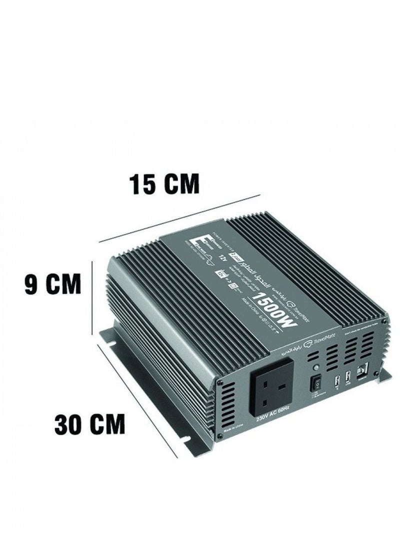 Generic 1500 watt portable power adapter that can work on a car battery  - Image 3