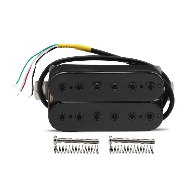 FLEOR High Output Alnico 5 Electric Guitar Neck Pickup & Bridge Pickup Humbucker Set Black - Image 3
