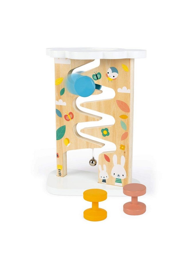 Janod Pure 4 pc Wooden Pastel Bee & Bear Ball Track - Ages 12+ Months - J05153 - Image 5