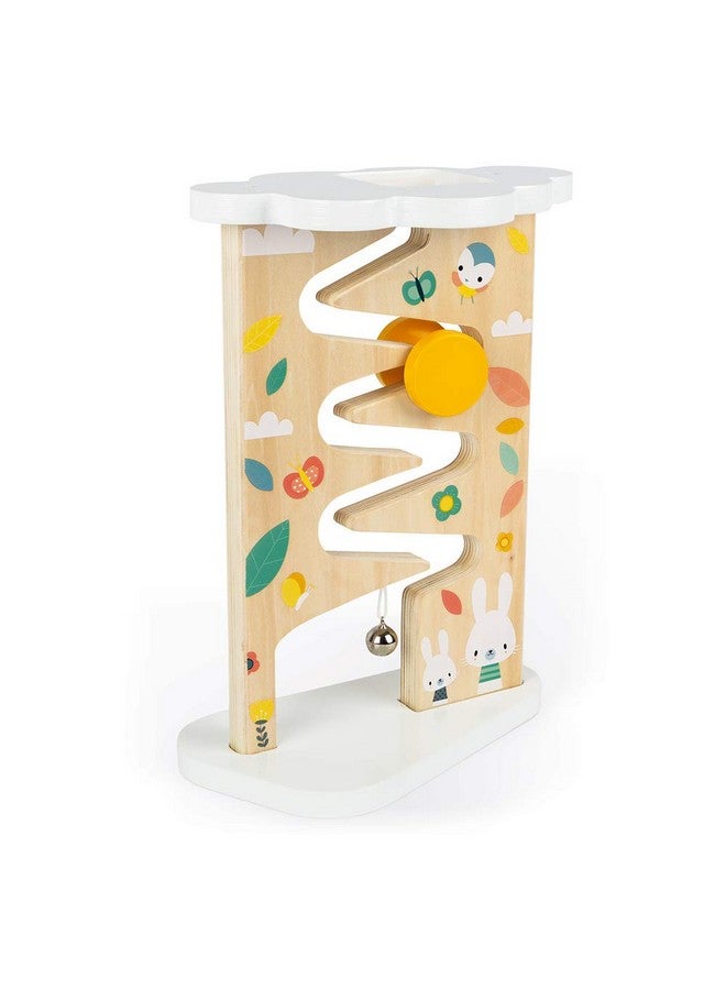Janod Pure 4 pc Wooden Pastel Bee & Bear Ball Track - Ages 12+ Months - J05153 - Image 4