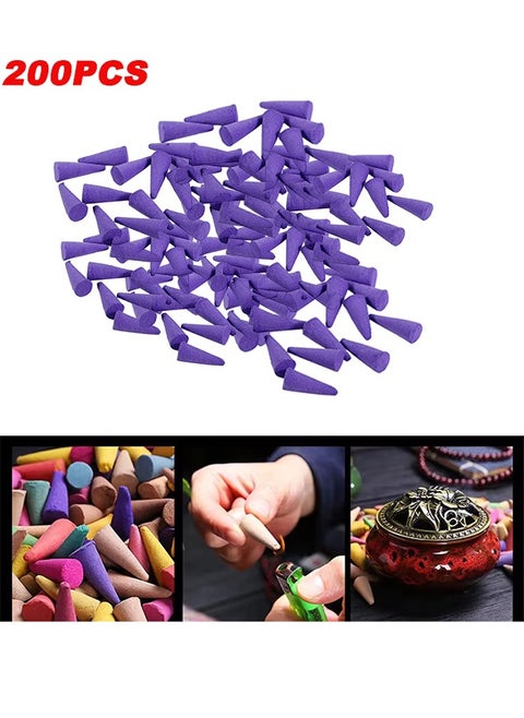 200 Stick Lavender Scent Cone, Aromatherapy, Natural Incense, Remover Anxiety Relief Fragrance Incense Cone For Daily Life