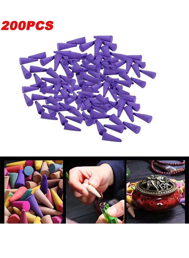 200 Stick Lavender Scent Cone, Aromatherapy, Natural Incense, Remover Anxiety Relief Fragrance Incense Cone For Daily Life  - Image 1