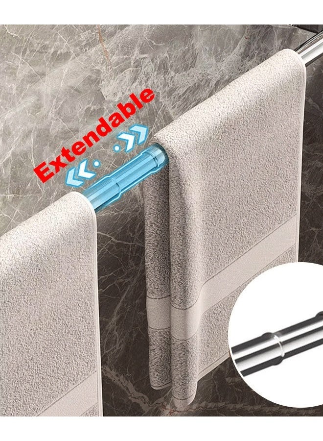 ريليو 65-130CM قابل للتعديل قضيب تخزين قابل للسحب بأكواب شفط، رفوف مناشف ونعال متعددة الأغراض، حوامل جدارية قابلة للتعديل، رفوف قابلة للتعديل والتمديد، رف معلق لتعليق مناشف الحمام، منظم تخزين - Image 3