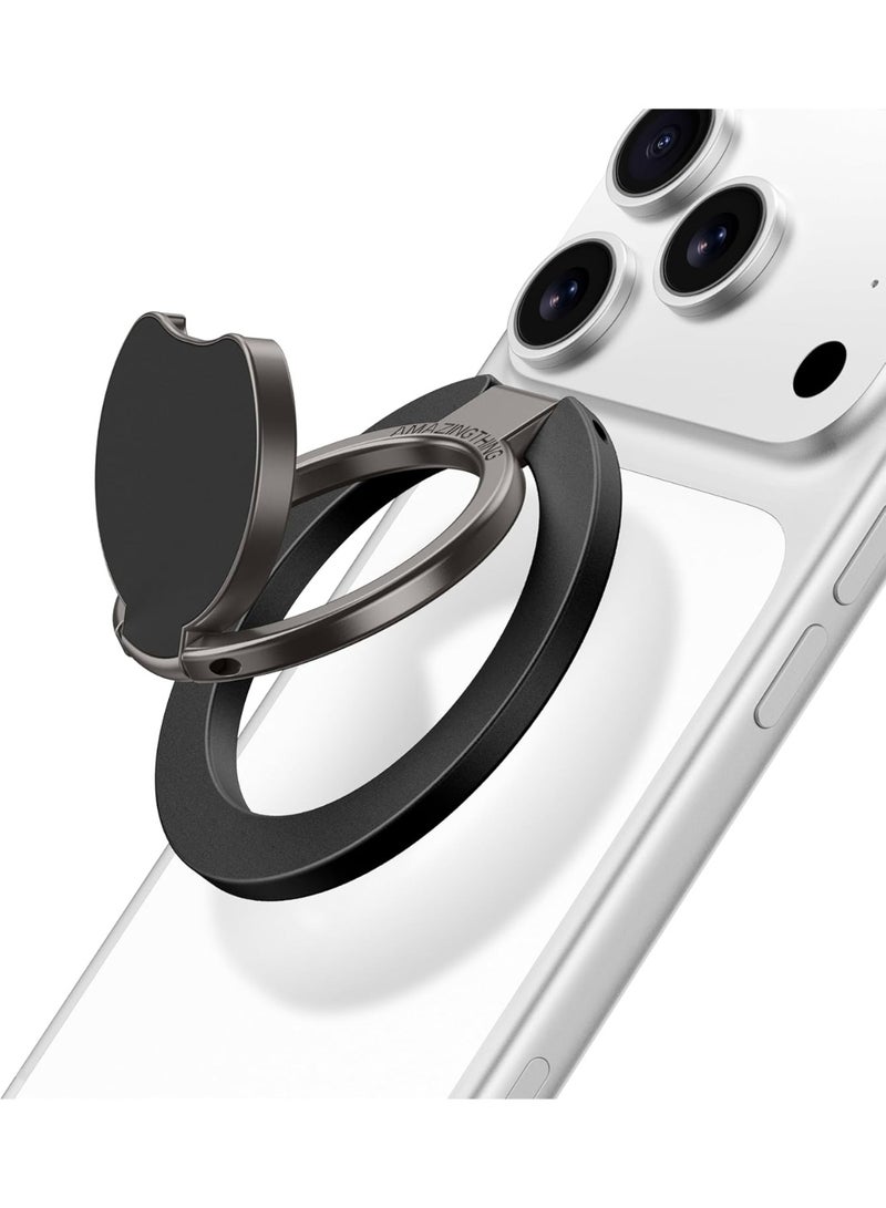 AMAZINGthing Titan Pro Magflex Magnetic Grip 2 with Adjustable Stand Compatible with MagSafe for iPhone 17 Pro Max, Air, 17 / 16, 15, 14, 13 and 12 Series - Black - Image 1
