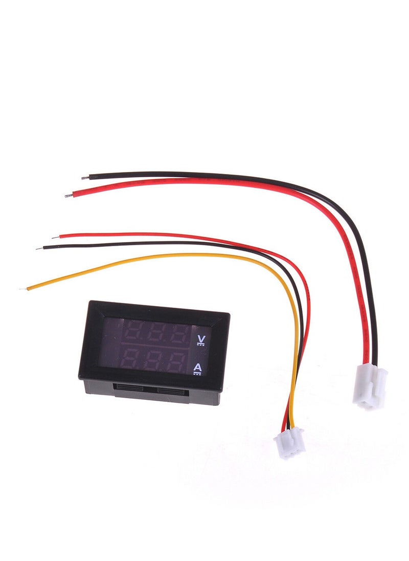 Mini Digital Voltmeter Dc 100V 100A With 0.28 Inch Blue + Red Dual Led Display Multicolour